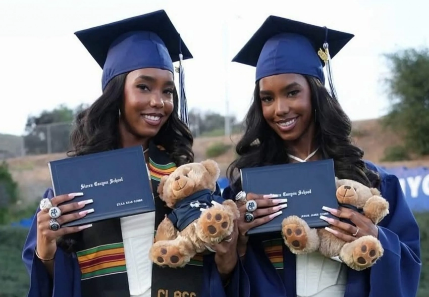 Все дети Пи Дидди собрались на выпускном его 18-летних дочерей-близнецов