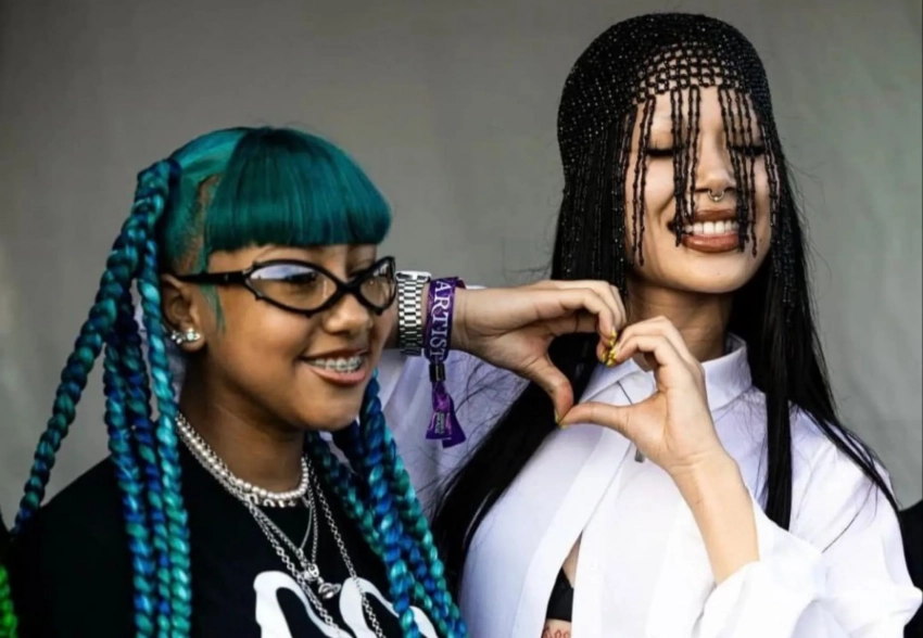 12-летнюю дочь Канье Уэста и Ким Кардашьян заметили на рэп-фестивале