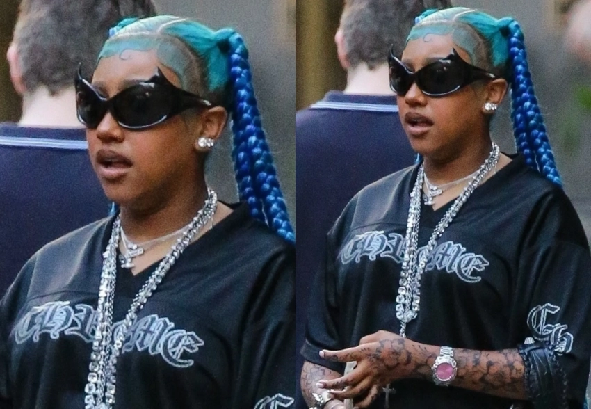 Старшую дочь Ким Кардашьян и Канье Уэста засняли в необычном образе в Нью-Йорке