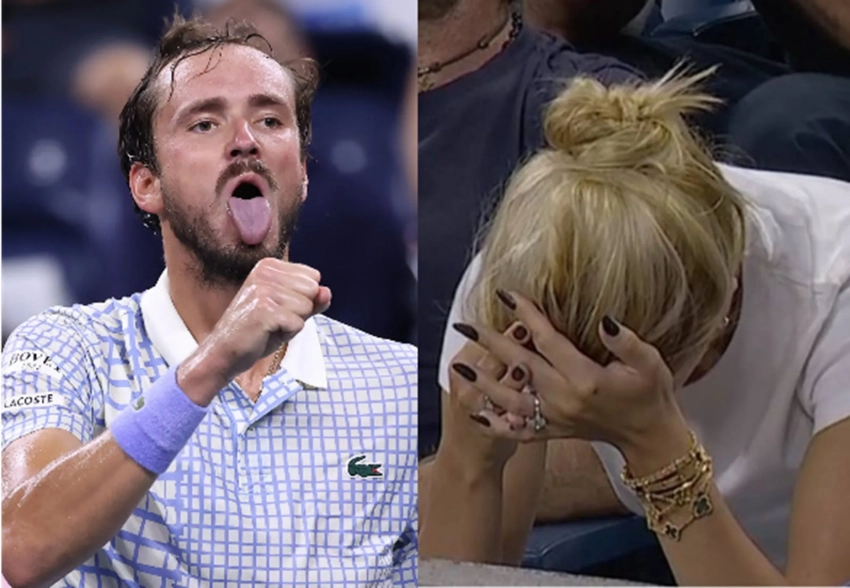 Делал неприличные жесты, сломал ракетку и довёл жену: Даниил Медведев устроил скандал на US Open