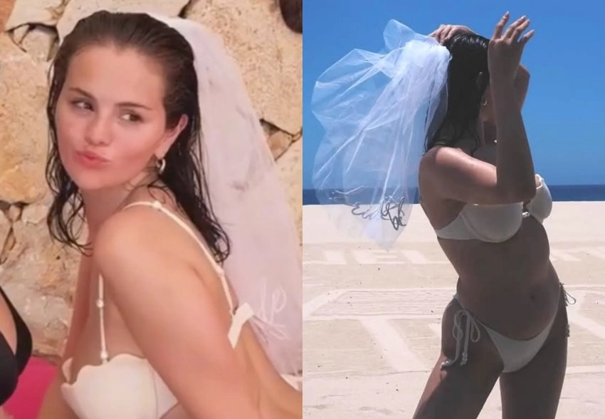 Селена Гомес отметила девичник в бикини