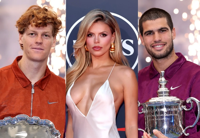 В сети обсуждают модель Sports Illustrated, которая якобы одновременно встречалась с Янником Синнером и Карлосом Алькарасом