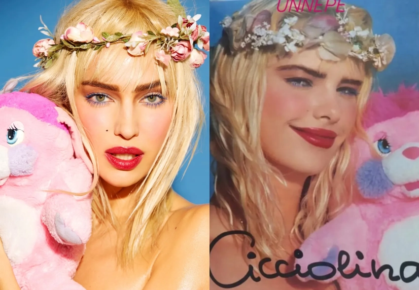 Ирина Шейк с обнажённой грудью повторила образ культовой порнозвезды 80-х Чиччолины