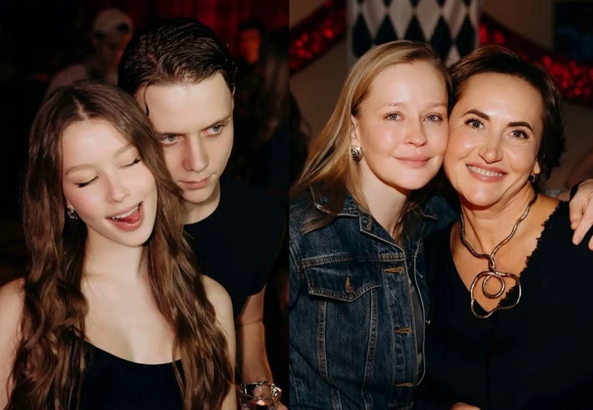 Ваня Дмитриенко отметил день рождения со своей девушкой Анной Пересильд и её мамой Юлией Пересильд