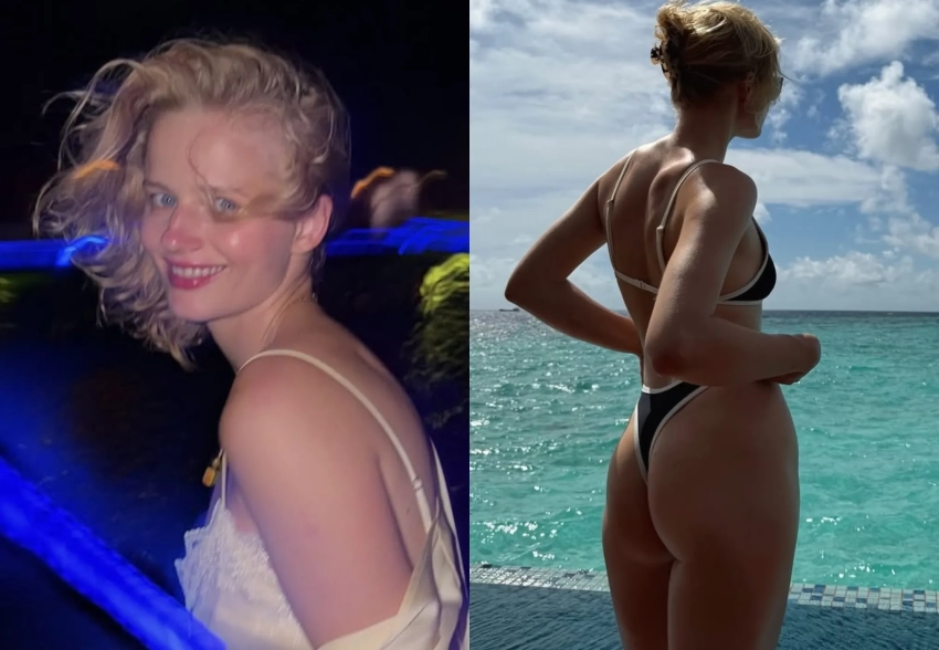 Саша Бортич показала фигуру в бикини на отдыхе с бойфрендом на Мальдивах