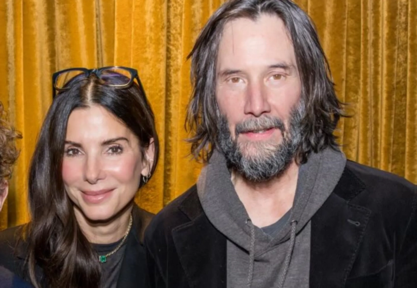 Сандра Буллок, Брэдли Купер с Джиджи Хадид и Роберт Дауни — младший на спектакле "В ожидании Годо" с Киану Ривзом в главной роли