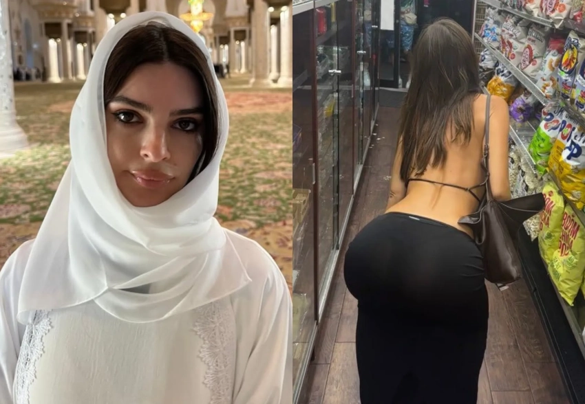 "Прояви немного долбаного уважения". Эмили Ратаковски раскритиковали за фото в мечети и тверк в супермаркете