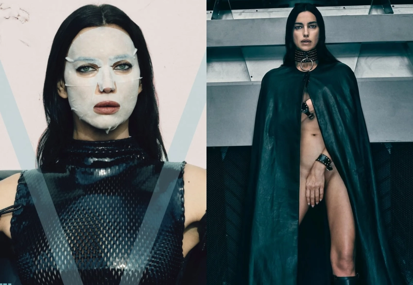 Кожа и латекс: Ирина Шейк снялась в стиле "доминатрикс" для обложки V Magazine