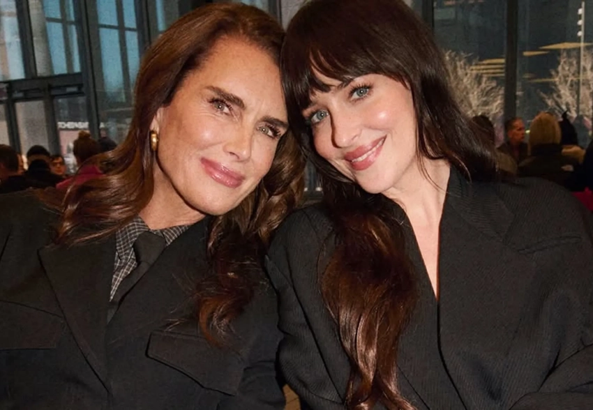 Брук Шилдс, Дакота Джонсон, Лили Коллинз и дочь Мартина Скорсезе посетили показ Calvin Klein