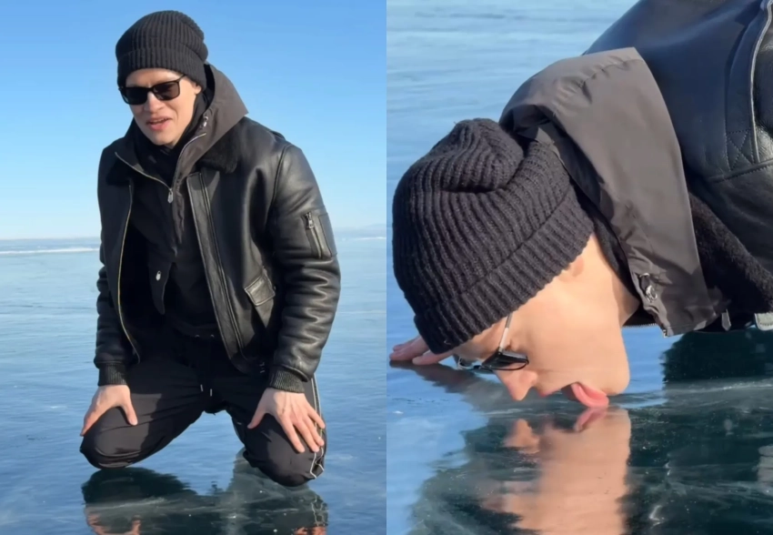 "Служу России!". Шаман ответил на критику в сети после видео с облизыванием Байкала