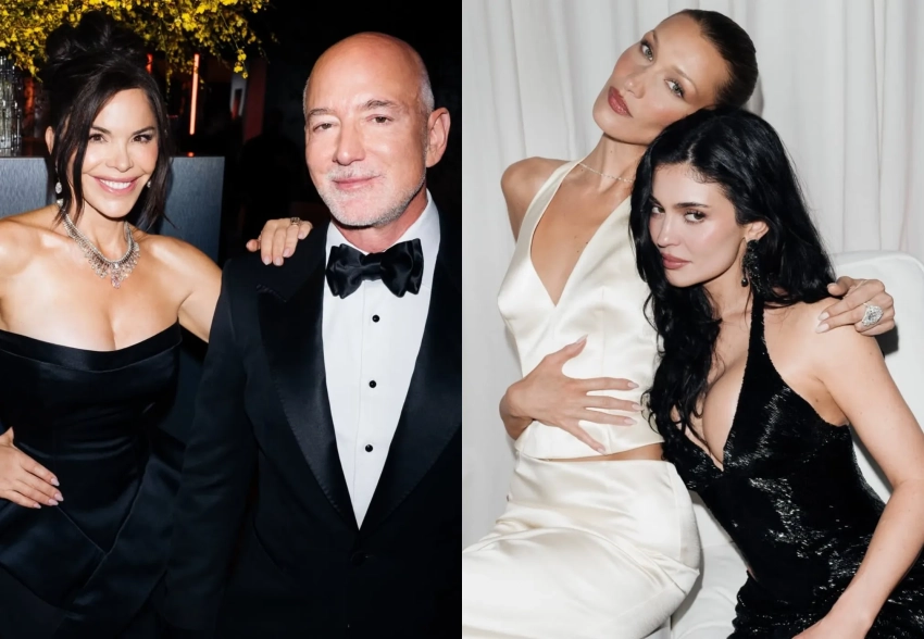 Российский фотограф Герман Ларкин показал, как Джефф Безос, Лорен Санчес, Николь Кидман, Хейли Бибер, семья Кардашьян и другие звёзды повеселились на афтепати "Оскара"